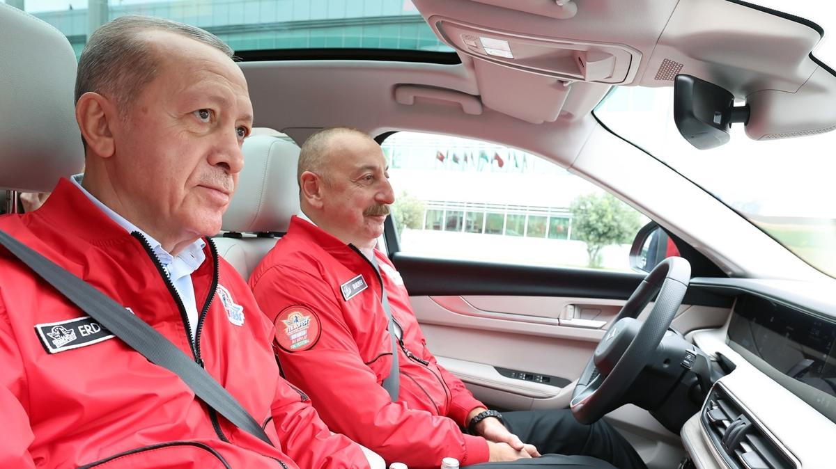 Cumhurbaşkanı Erdoğan ve Aliyev Teknofest'e Togg ile giriş yaptı