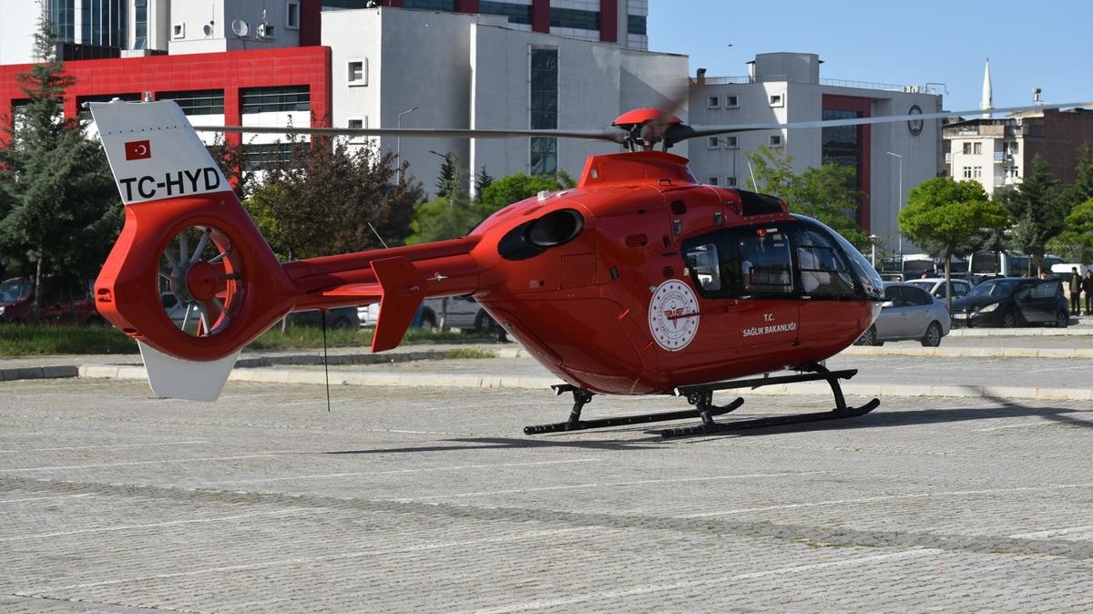 Malatya'da ambulans helikopter hizmete balad 