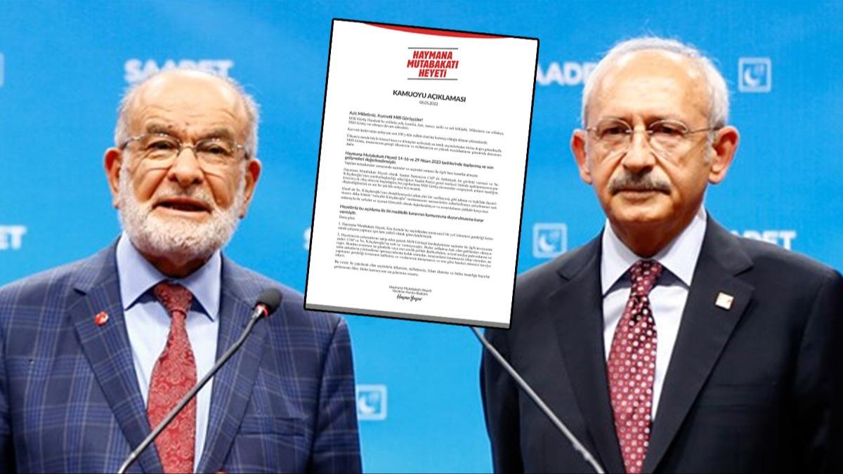 Temel Karamollaolu'na souk du... Haymana Mutabakat Heyeti: CHP ve Kldarolu'na asla oy vermeyeceiz!