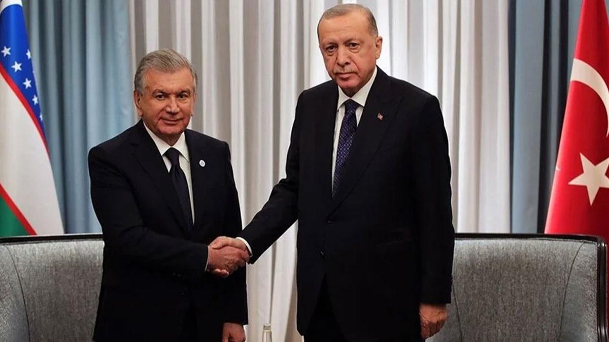 zbekistan Cumhurbakan'ndan Cumhurbakan Erdoan'a tebrik telefonu 