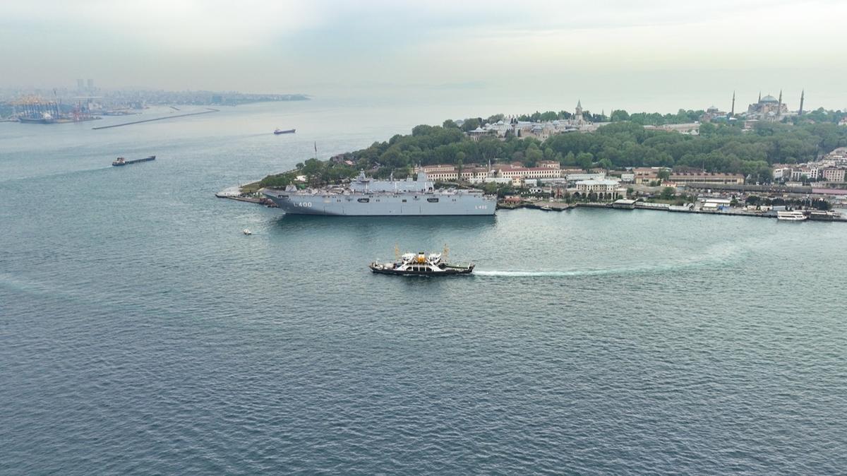 Trk Silahl Kuvvetlerinin en byk sava gemisi! TCG Anadolu tekrar ziyarate ald 