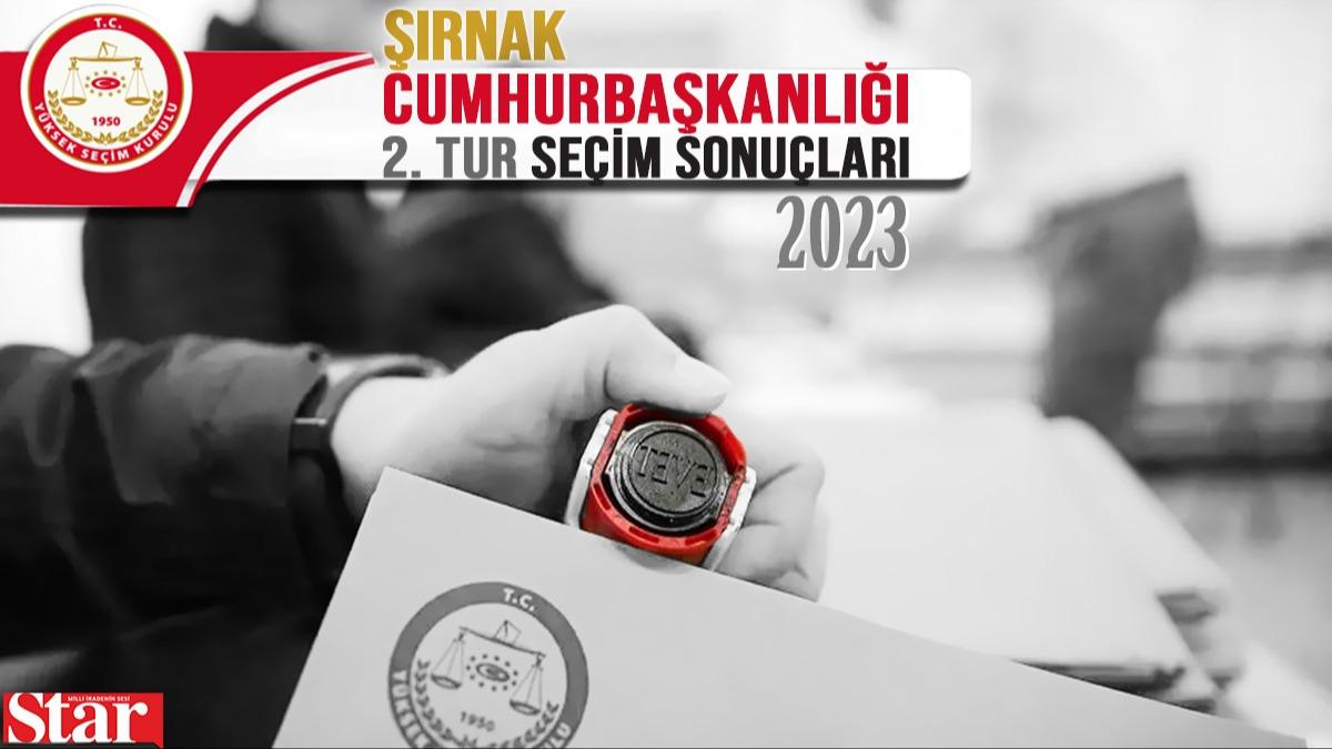 rnak Cumhurbakan Seim Sonular 2023! 28 Mays rnak Cumhurbakanl ikinci tur seimini kim kazand?