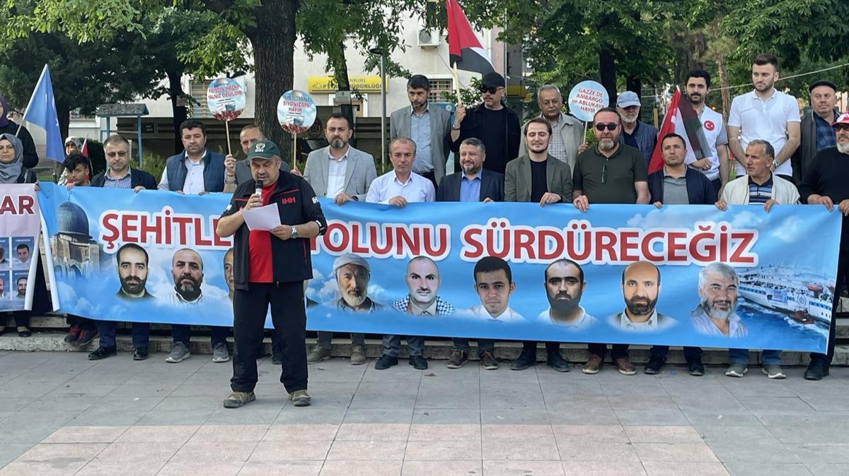 galci srail'in ''Mavi Marmara'' saldrs yl dnmnde protesto edildi
