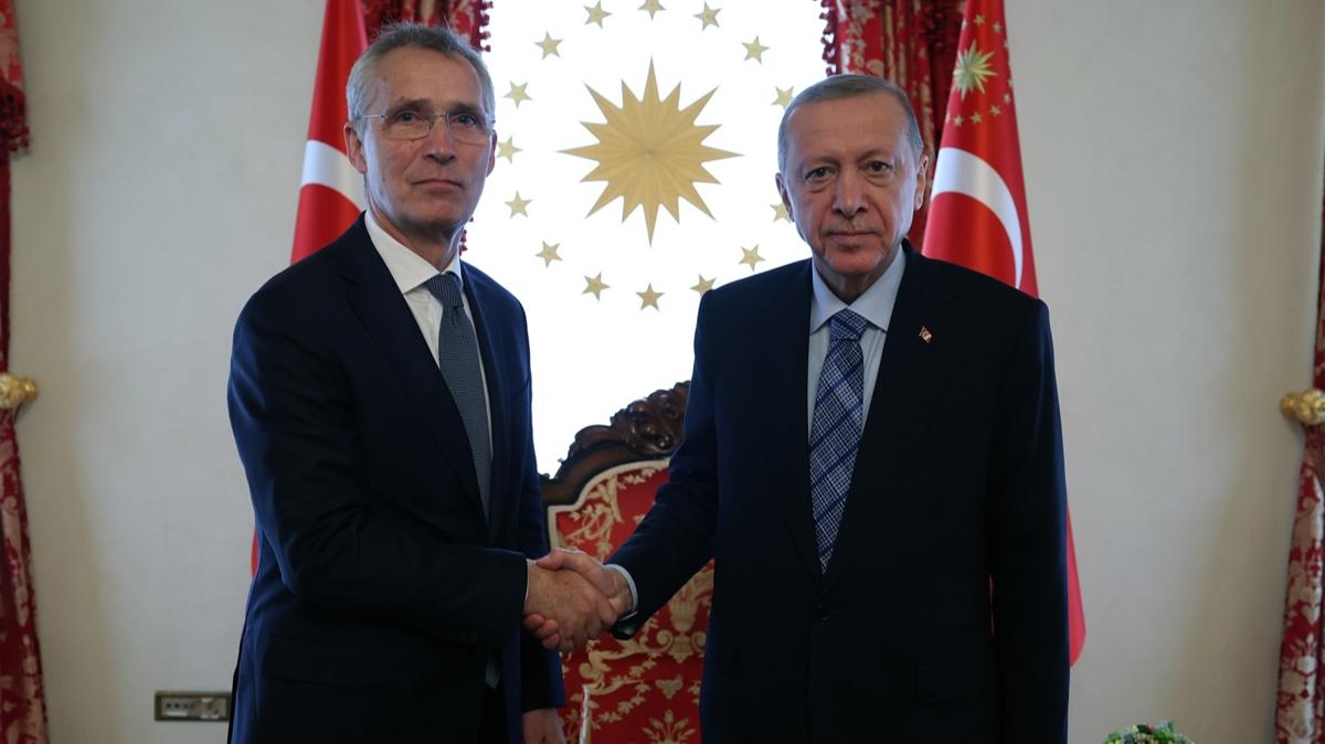Cumhurbakan Erdoan, NATO Genel Sekreteri Stoltenberg'i kabul etti