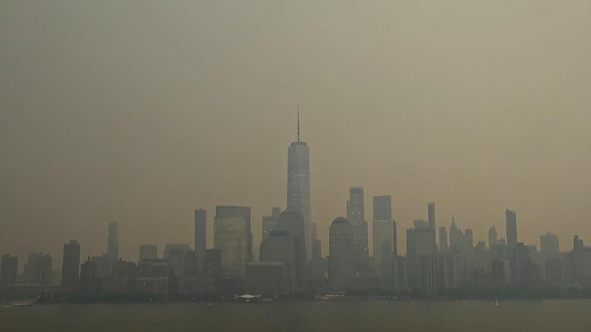 Kanada'daki orman yangnlarnn duman New York'a ulat