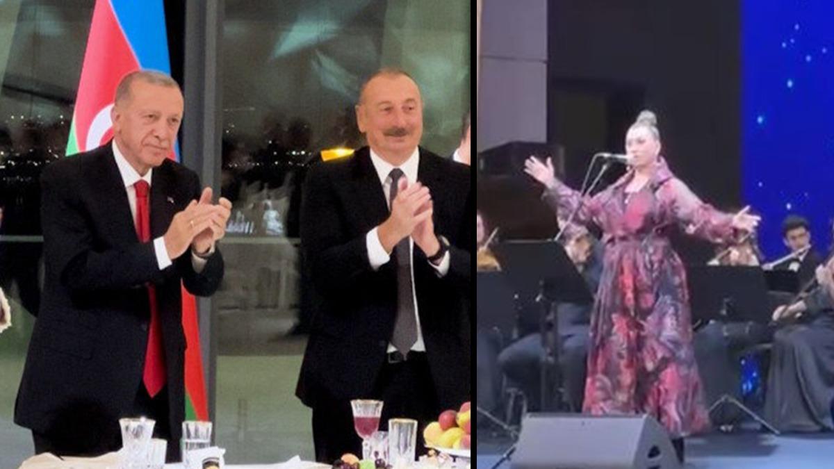 Azerin, rpnrd Karadeniz trksn seslendirdi: Bakan Erdoan ve Aliyev ayakta alklad