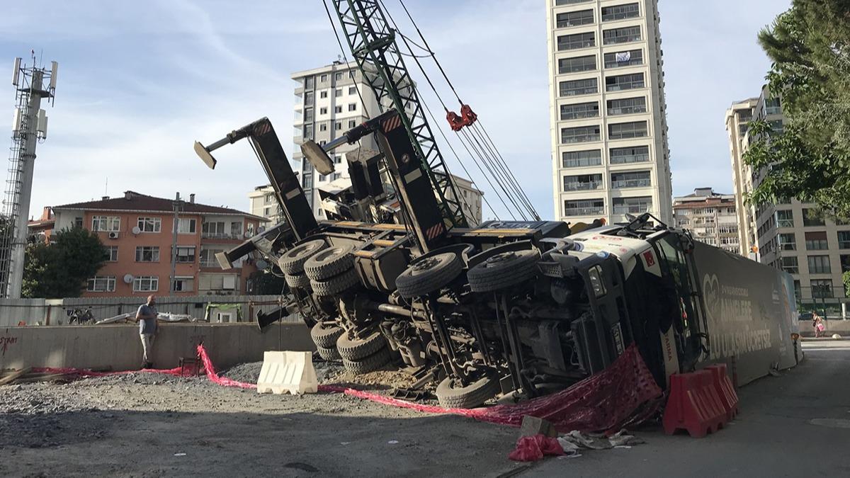 stanbul'da metro hatt antiyesinde vin devrildi