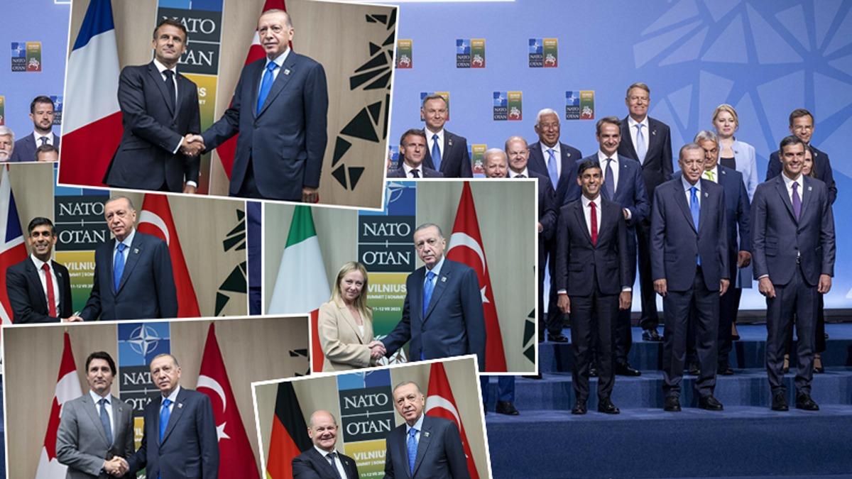 Tarihi NATO Zirvesi! Cumhurbakan Erdoan'dan pe pee diplomasi trafii