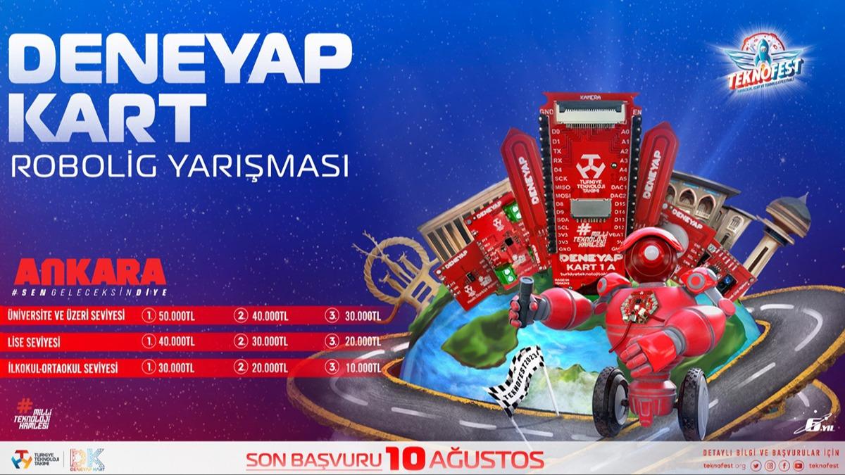 TEKNOFEST Ankara'da Yeni Yarma Heyecan... DENEYAP Kart Robolig Yarmasna Bavurular Balad!  