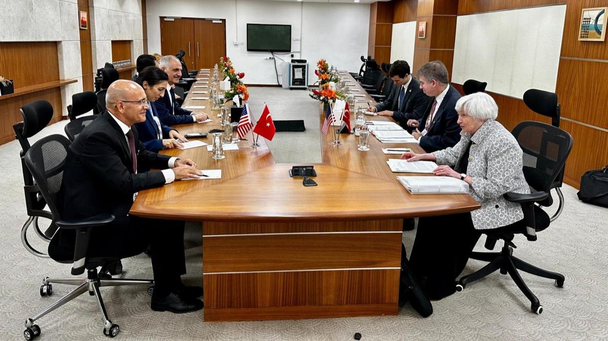 G20'de kritik temas... Bakan imek, ABD'li mevkida Yellen ile grt