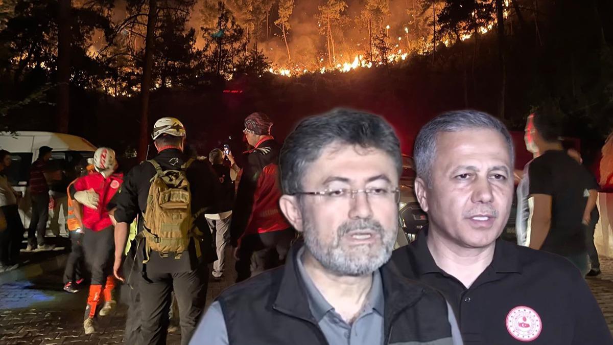 Belen'de orman yangn! Bakanlardan ortak aklama: Can kayb yok