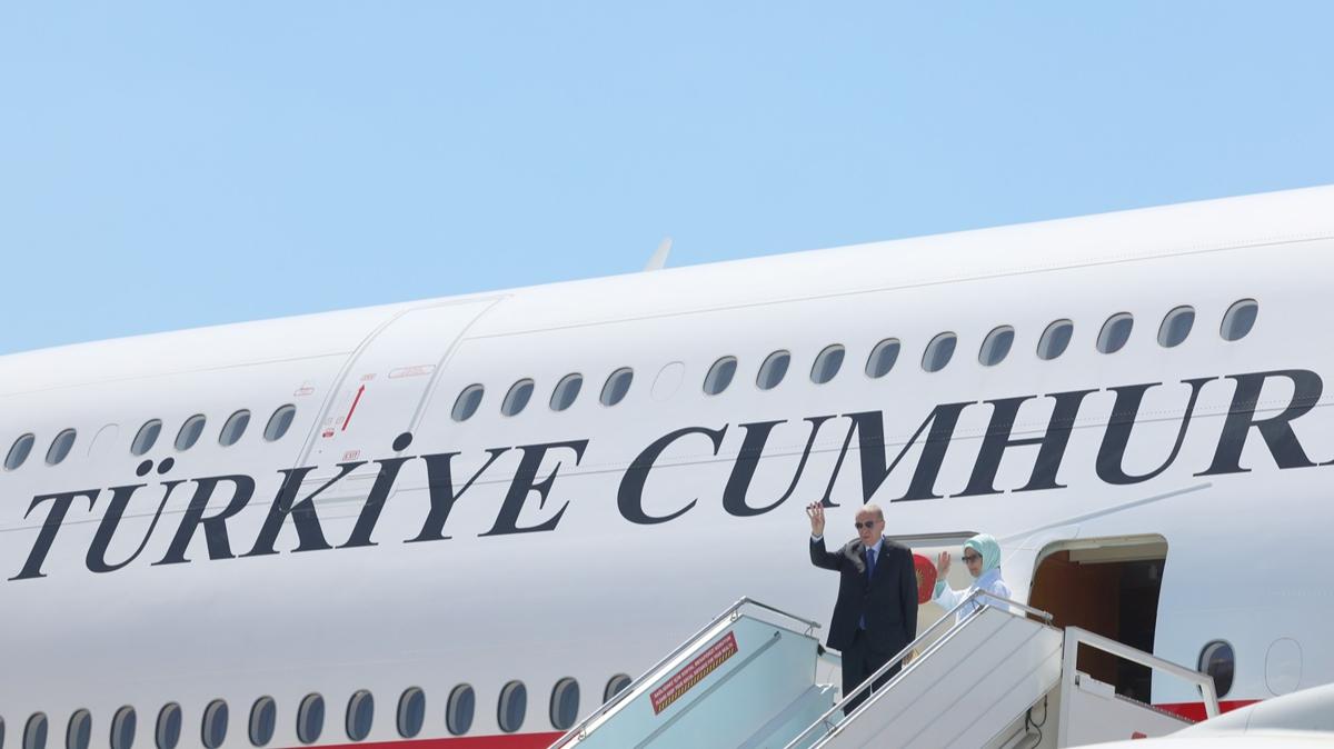 Cumhurbakan Erdoan'n ua Suudi Arabistan'a doru hareket etti