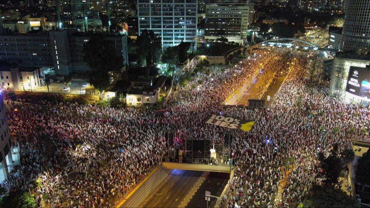 srailliler protestolarn 31. haftasnda yine sokaklara indi