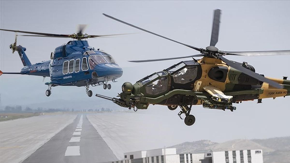 50 binden fazla helikopterin olduu tahmin edilen dnyada Trkiye'den nemli srama 