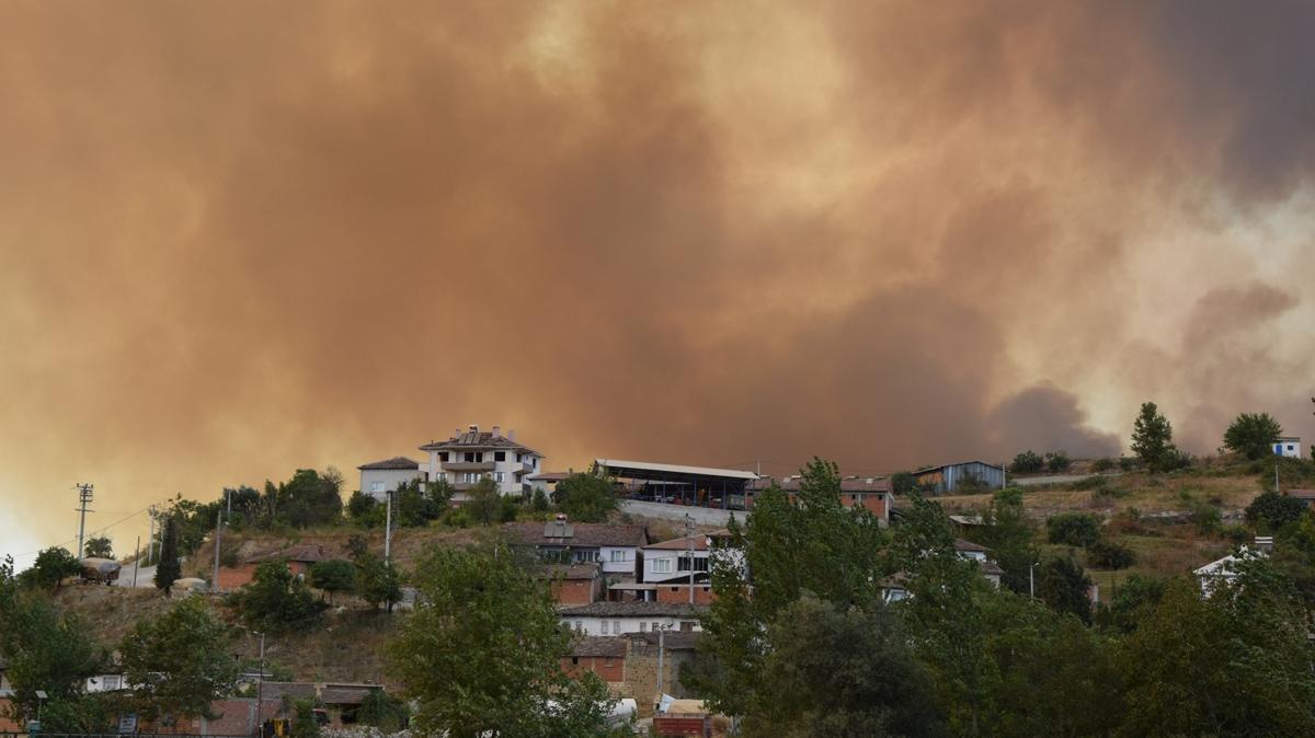 Bilecik ve Bursa'da etkili olan orman yangn ksmen kontrol altnda