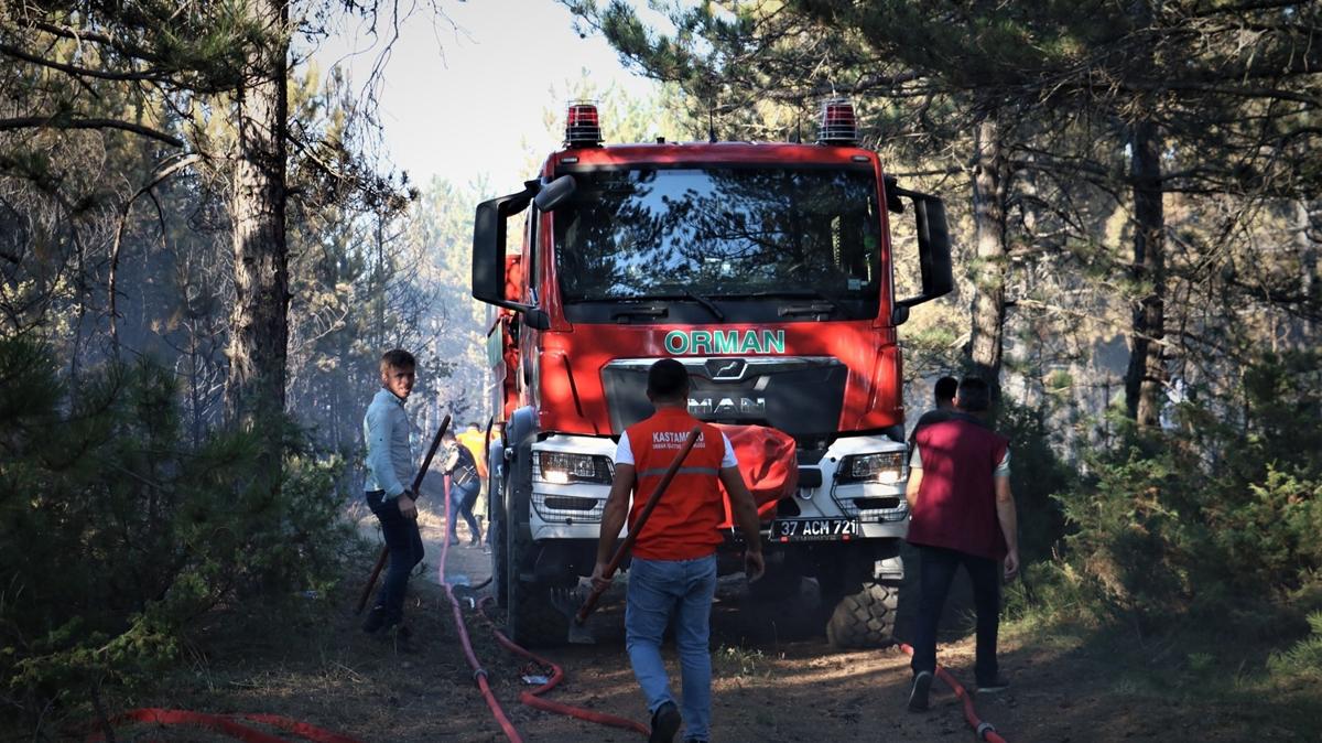 Kastamonu'da kan orman yangn itfaiye ekiplerince sndrld