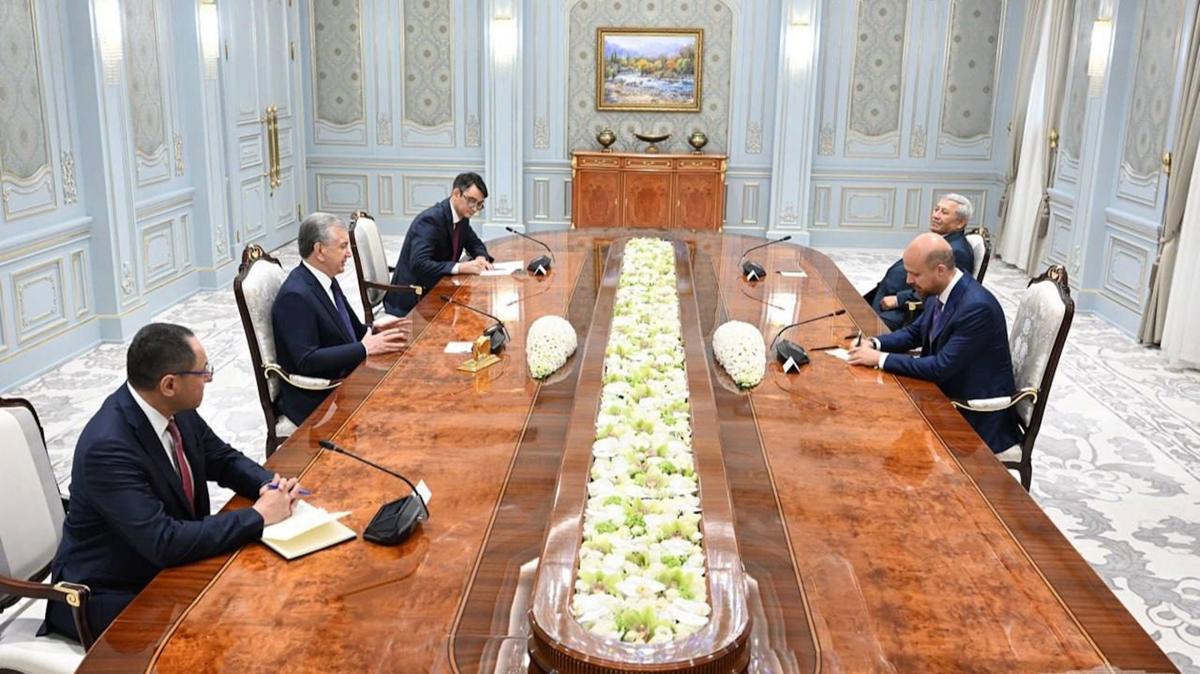 Dnya Etnospor Konfederasyonu Bakan Bilal Erdoan, zbekistan Cumhurbakan ile grt