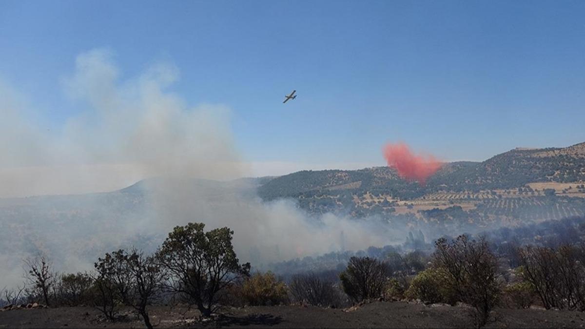 anakkale'nin Ayvack ilesinde orman yangn