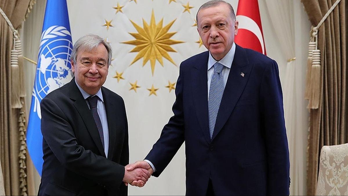 Guterres'ten tahl anlamas mesaj: Cumhurbakan Erdoan ile greceim