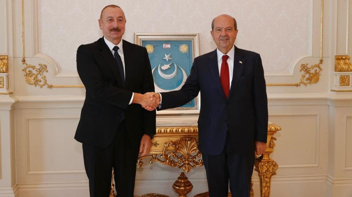 KKTC Cumhurbakan Tatar, Aliyev'le grt 