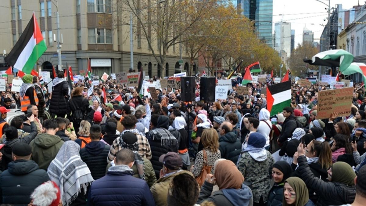 Avustralya'da binlerce kii Filistin iin topland
