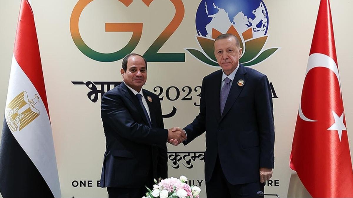 Sisi ile gren Cumhurbakan Erdoan'dan Bat'ya tepki: Sessizlikleri Gazze'deki atei bytyor
