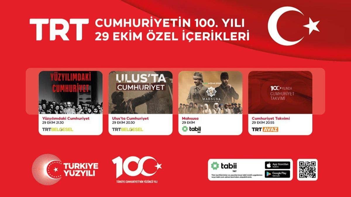 TRT'den Cumhuriyet'in 100. Yılına Özel İçerikler