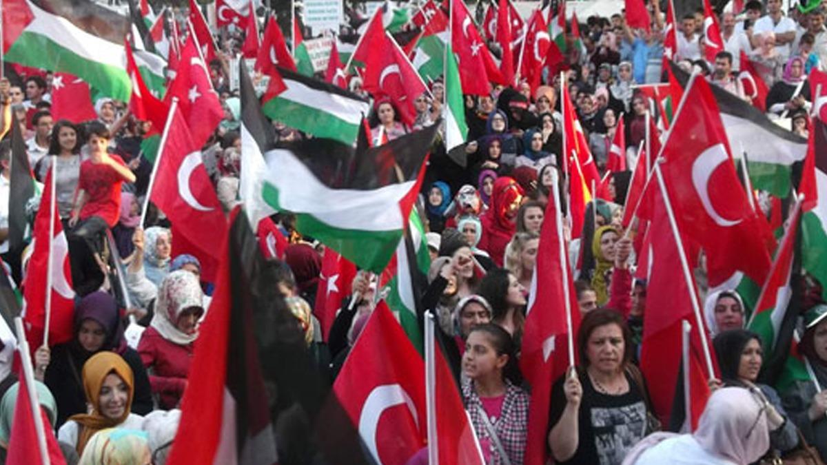 Trabzon'da Filistin iin anlaml etkinlik