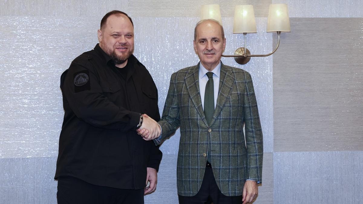 TBMM Bakan Kurtulmu, Ukrayna Meclis Bakan Stefanuk ile grt 