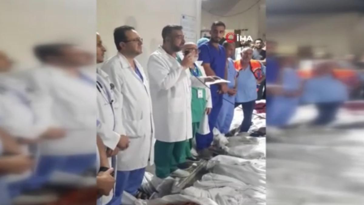 Yrek yakan anlar! Filistinli doktordan cenazelerin arasnda aklama