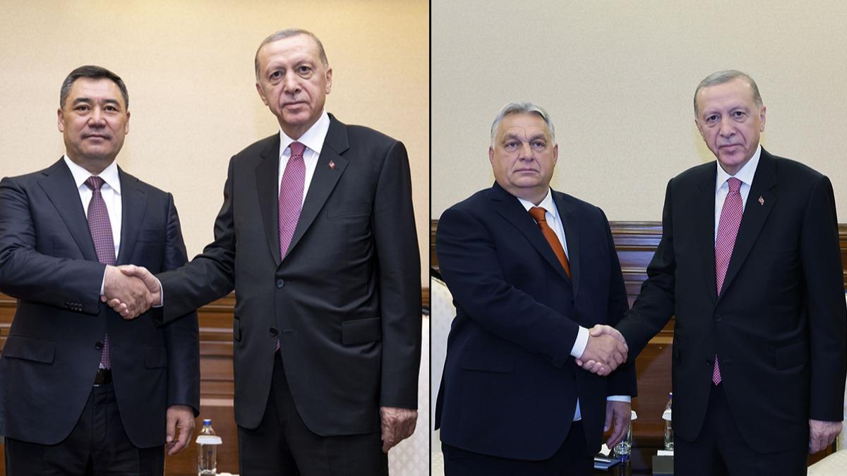 Cumhurbakan Erdoan'dan Astana'da diplomasi trafii 