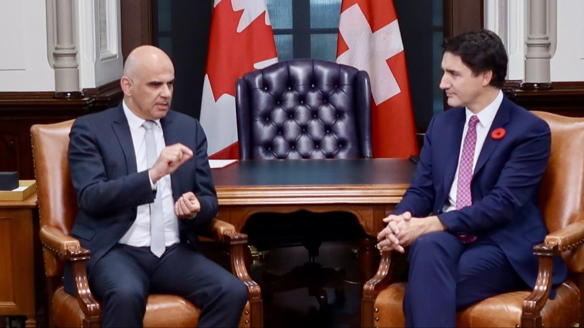 Justin Trudeau ve Alain Berset, Filistin'deki gelimeleri ele ald