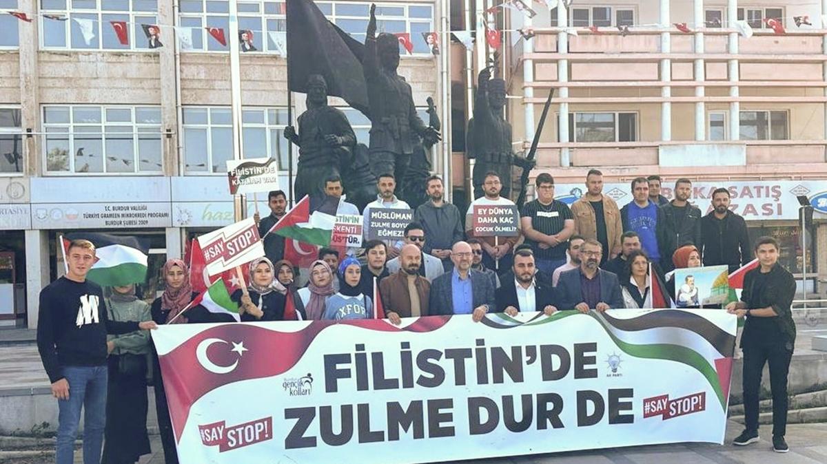 Antalya ve evresinde srail'e protesto