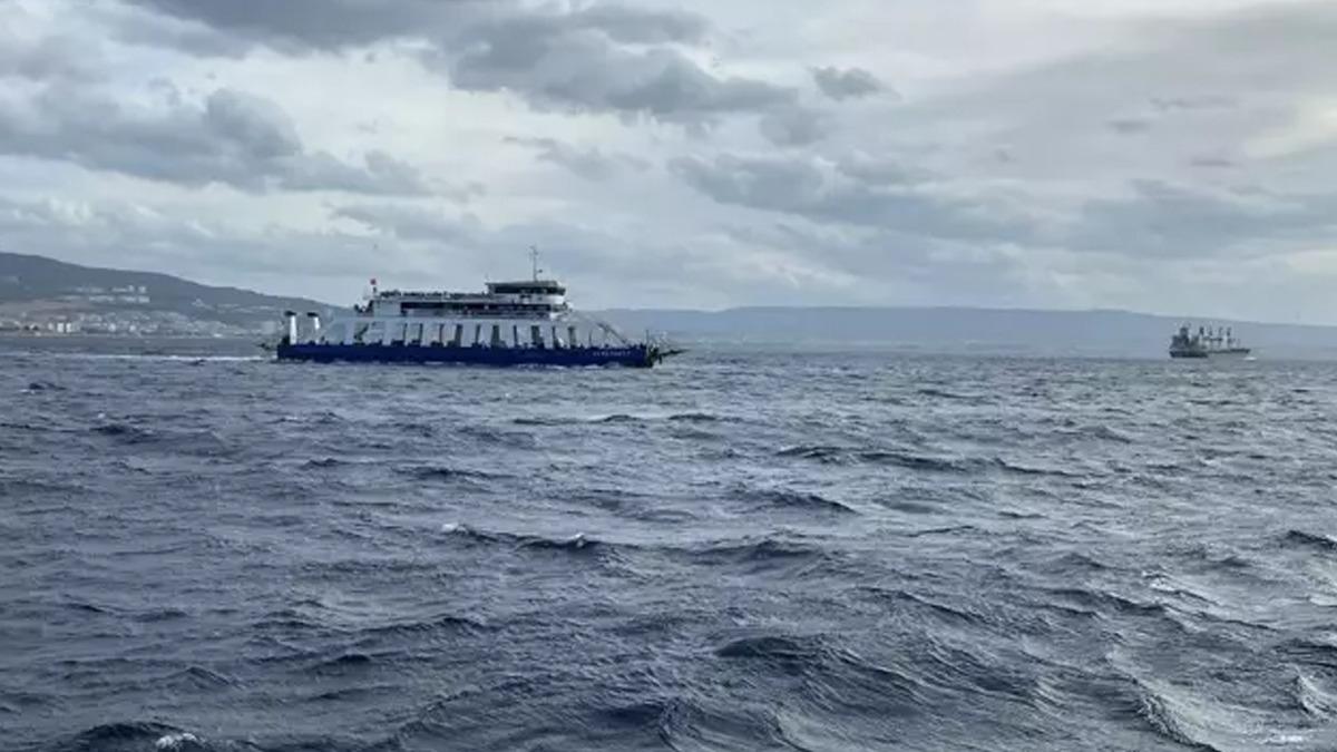 Ulama kuvvetli rzgar engeli! anakkale'de feribot seferleri iptal edildi 