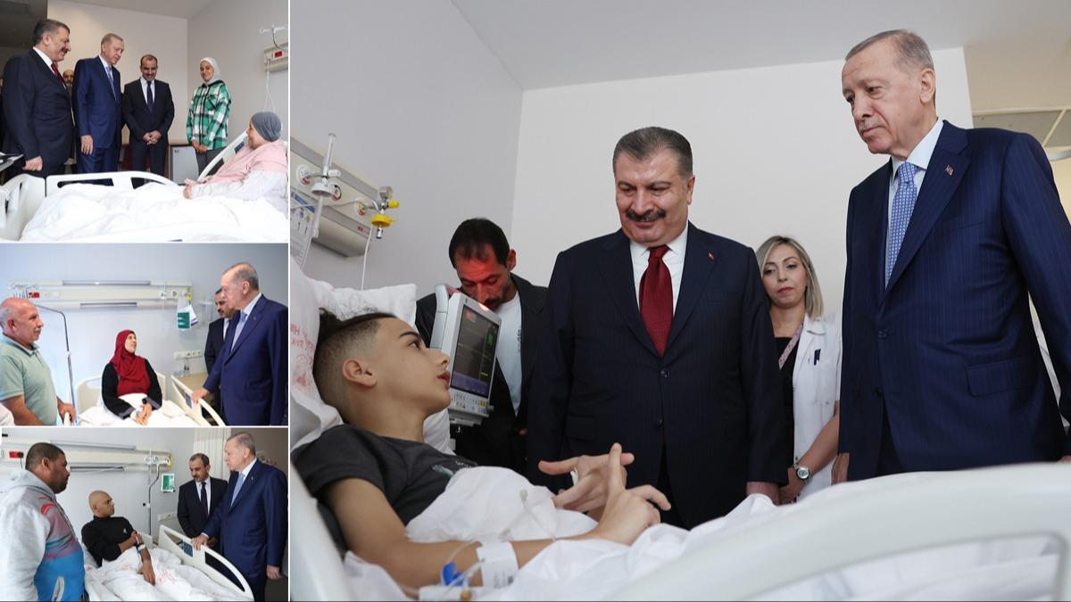 Cumhurbakan Erdoan'dan Gazzeli hastalara ziyaret