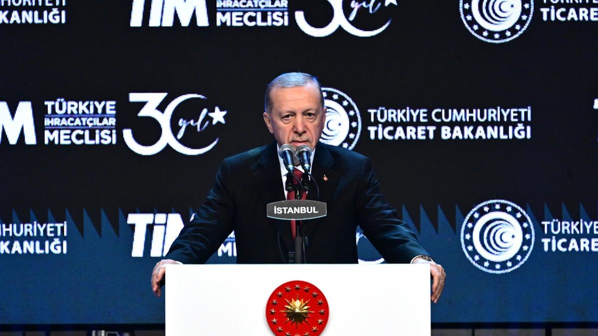 Cumhurbakan Erdoan: Trkiye ihracat artran 3. lke oldu