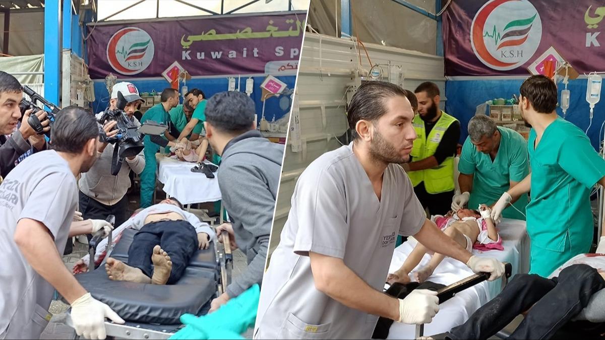Terr devleti srail yeniden hastanelerin evresini vurmaya balad