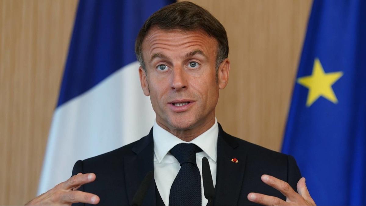 Macron, srail'in Hamas' yok etme hedefini sorgulad: Bunun mmkn olduuna inanan var m?