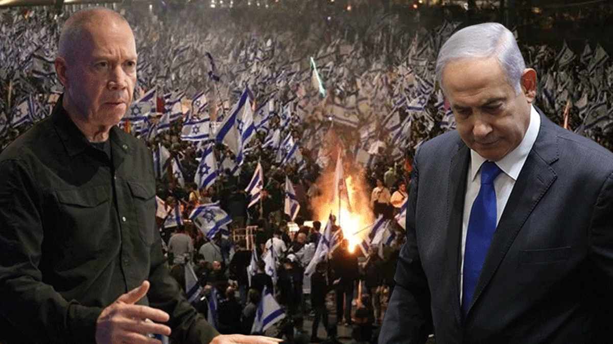 Bebek katili Netanyahu'ya souk du! Savunma Bakan toplant arsn reddetti