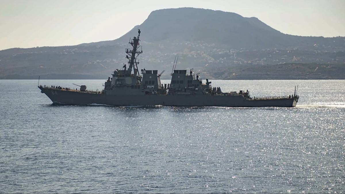 Kzldeniz'de ABD sava gemisine saldr! Pentagon duyurdu