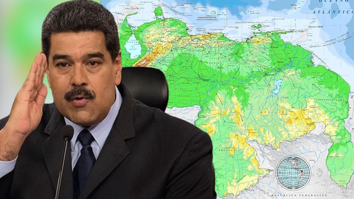 Maduro ihtilafl blgeyi haritaya ekledi! ki komunun askeri atmaya girmesi an meselesi