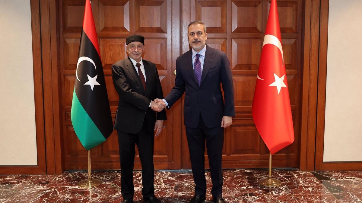 Bakan Fidan, Libya Temsilciler Meclisi Bakan Salih ile bir araya geldi
