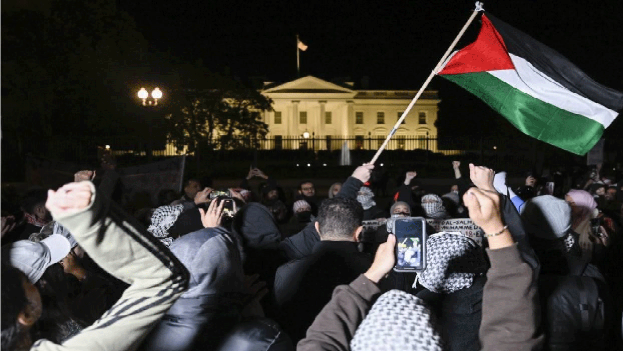 Biden ynetiminden Beyaz Saray nnde Gazze'ye atekes ars