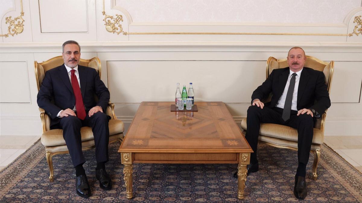 Dileri Bakan Fidan, Azerbaycan Cumhurbakan Aliyev ile grt