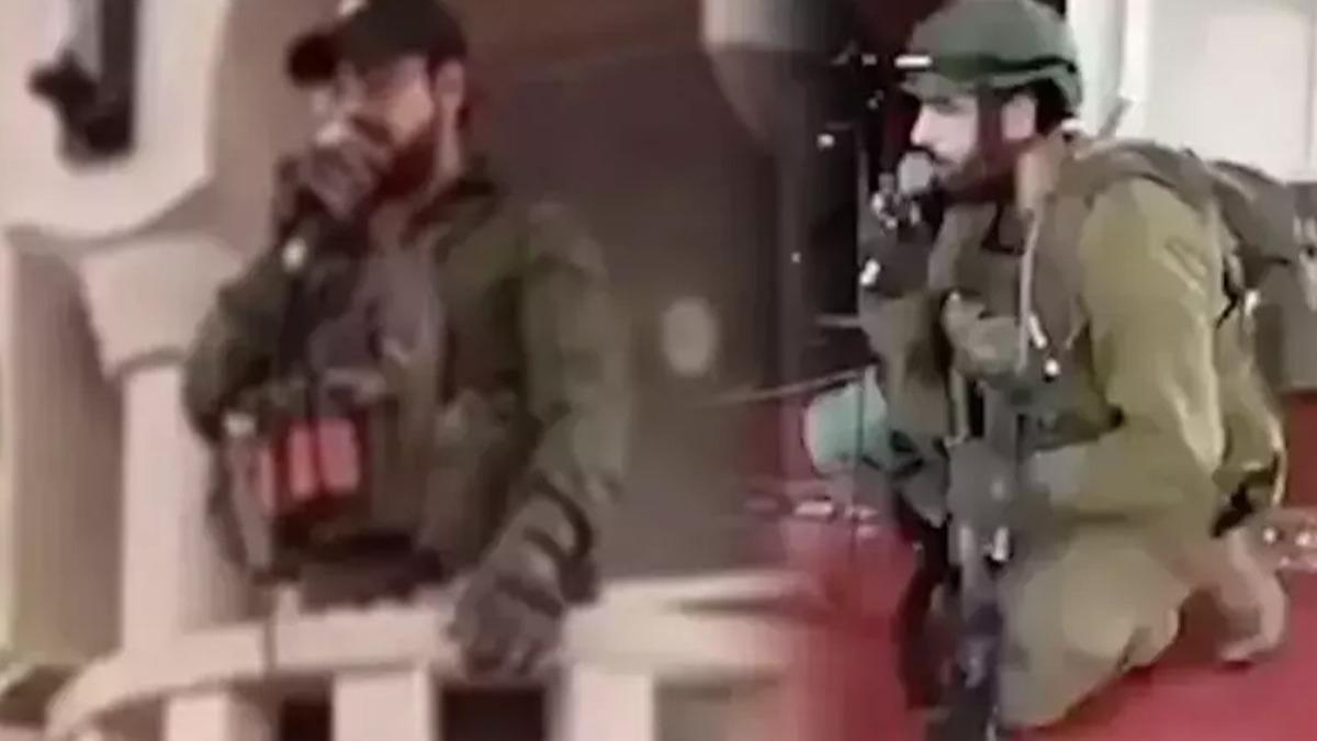 Filistin'den srail askerlerinin cami provokasyonuna tepki 