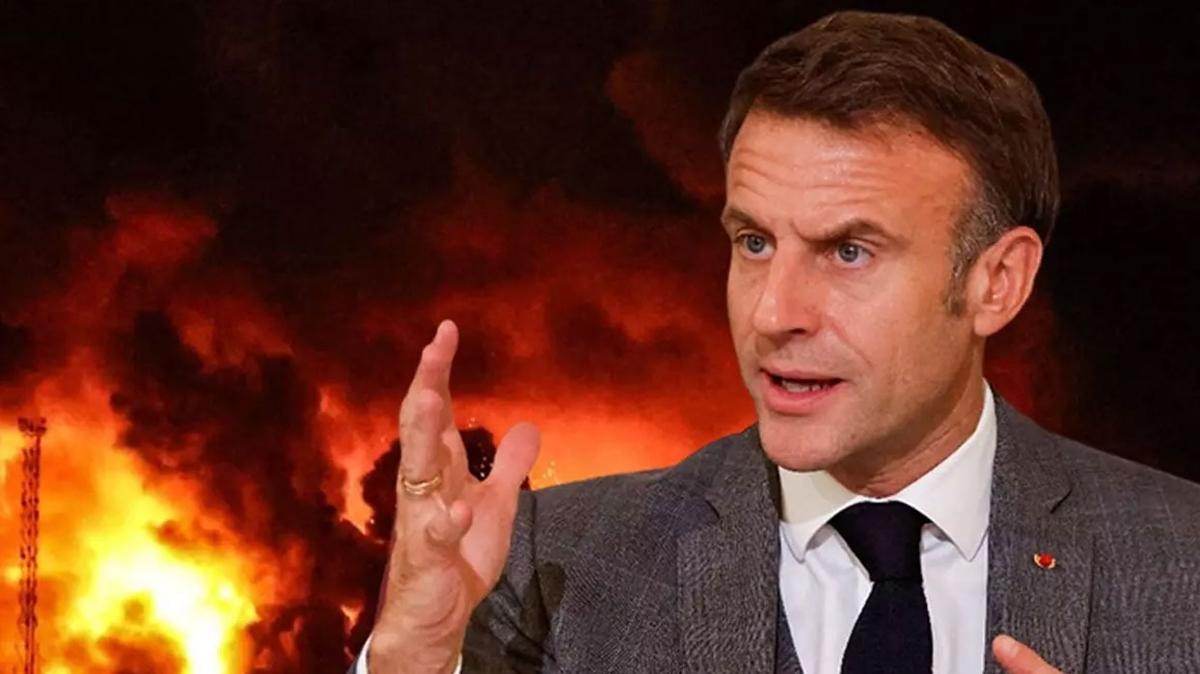 Macron'dan srail'e ikaz! ''Gazze'yi ykmay ve sivillere saldrmay durdurmal''