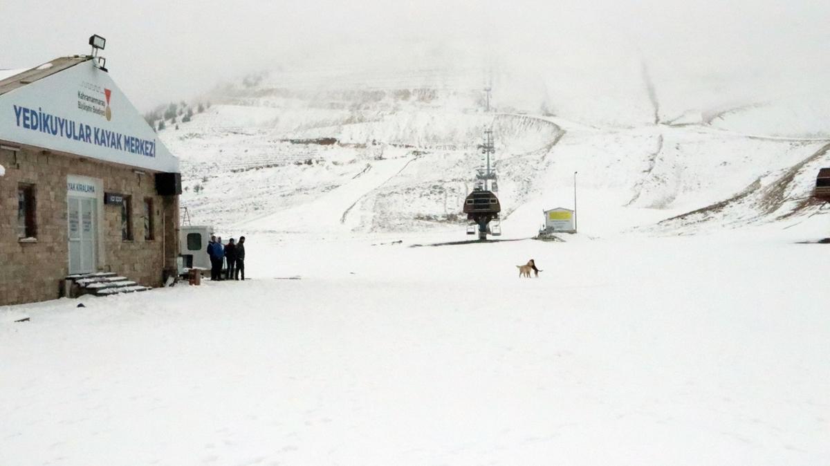 Yedikuyular Kayak Merkezi'ne mevsimin ilk kar dt 