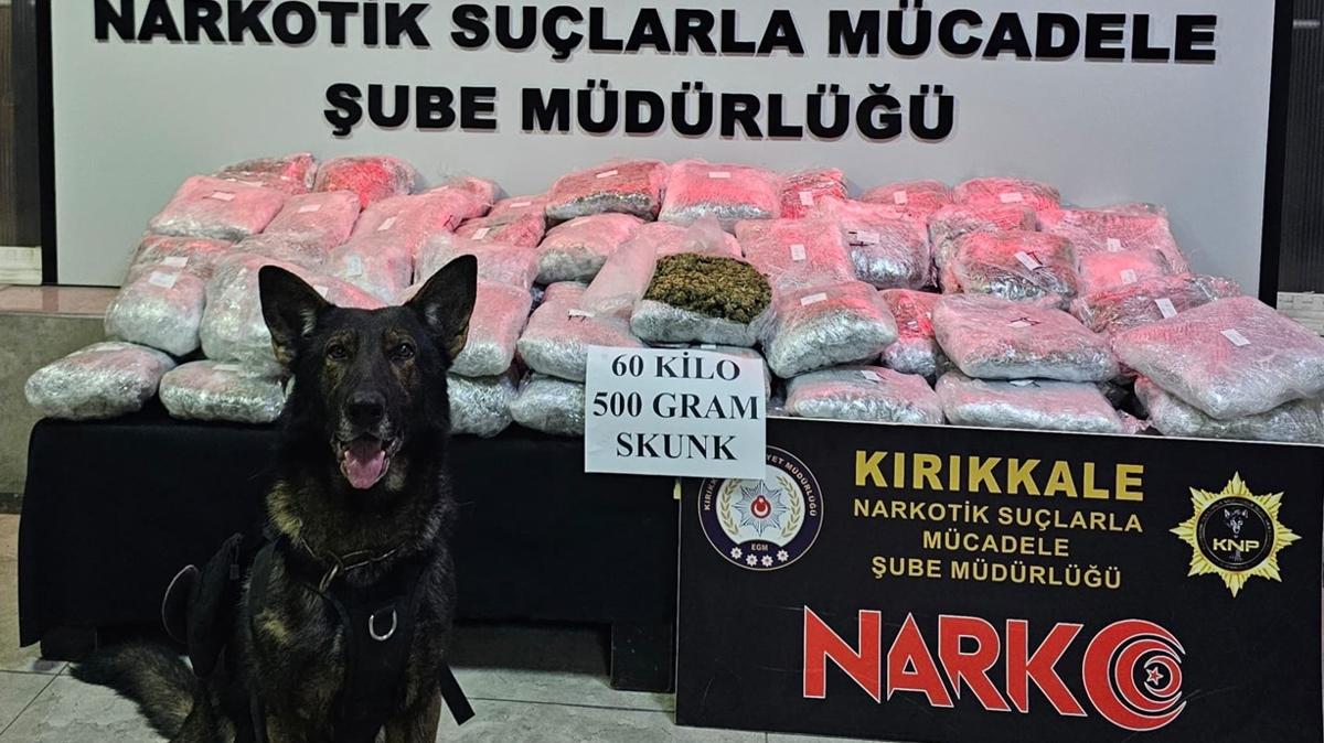 Krkkale'de trn dorsesine gizlenmi ekilde bulundu: Tam 60,5 kilogram 