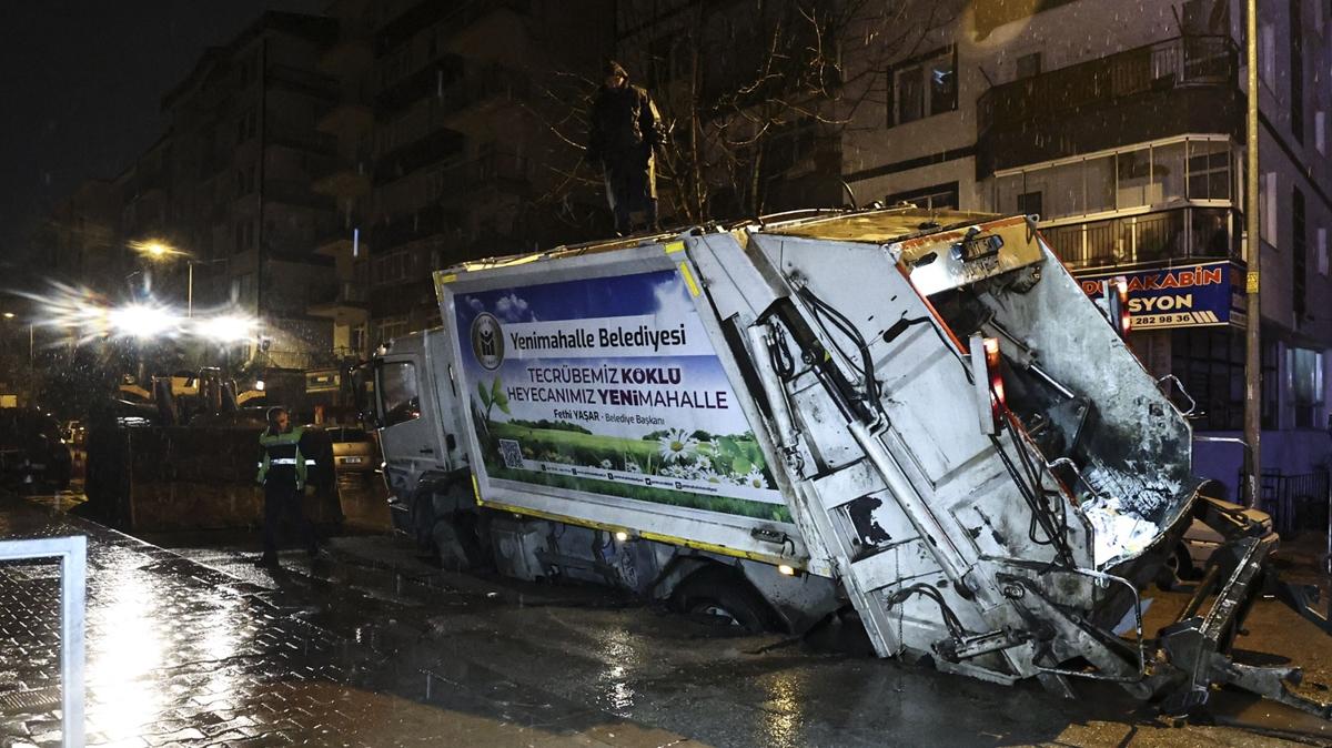 Yol kt, p kamyonu skt! Ankara'da skandal olay