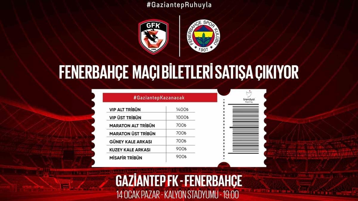 Gaziantep FK-Fenerbahe mann biletleri satta